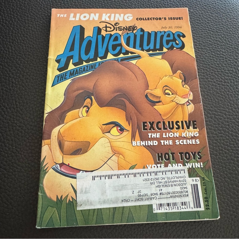 Disney Adventures Magazine July 1994 The Lion King Special Edition‎ Vintage